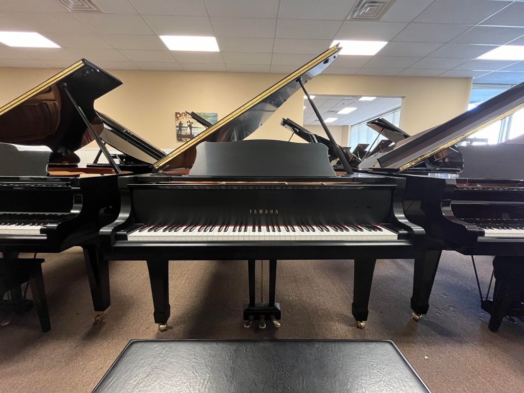front of Yamaha C2 baby grand piano