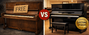 free piano vs. refurbished piano